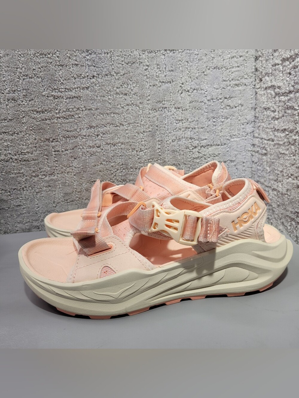 Hoka One One Infini Hike TC Women's Size US 9.5 B Dawn Light / Vanilla Sandals - Picture 7 of 16